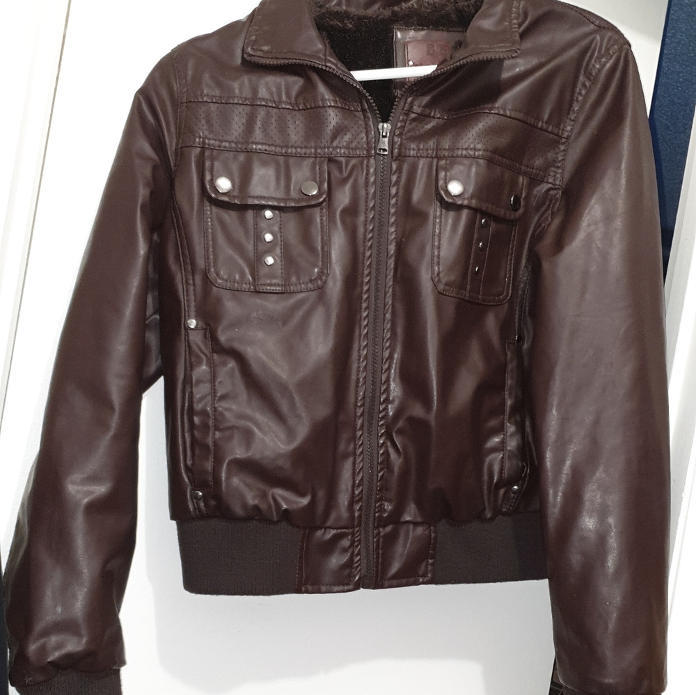 Faux leather jacket